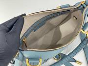 Okify Chloe Medium Marcie bag in Blue Grained Leather 30x23x10cm - 2