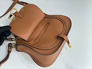 Okify Chloe Small Marcie bag in Caramel Grained Leather 21x16x8cm - 4