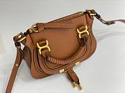 Okify Chloe Small Marcie bag in Caramel Grained Leather 21x16x8cm - 2