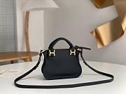 Okify Chloe Small Marcie bag in Black Grained Leather 21x16x8cm - 3