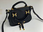 Okify Chloe Small Marcie bag in Black Grained Leather 21x16x8cm - 2