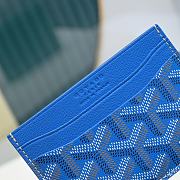 Okify Goyard Blue Saint-Sulpice Card Wallet 10.5x8cm - 2