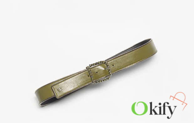 Okify Chanel Green, Silver & Black Belt - 1