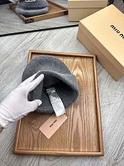 Okify MiuMiu Wool Beanie Grey/Gray Hat - 3