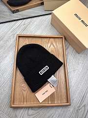 Okify MiuMiu Wool Beanie Black Hat - 4