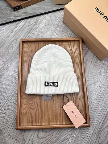 Okify MiuMiu Wool Beanie White Hat