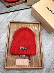 Okify MiuMiu Wool Beanie Red Hat - 1