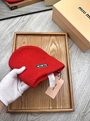 Okify MiuMiu Wool Beanie Red Hat - 2