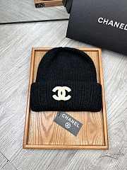 Okify Chanel Wool Beanie Black Hat - 1