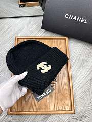 Okify Chanel Wool Beanie Black Hat - 3