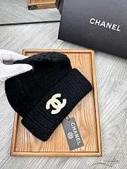 Okify Chanel Wool Beanie Black Hat - 2