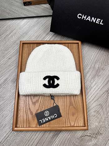 Okify Chanel Wool Beanie White Hat