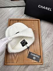 Okify Chanel Wool Beanie White Hat - 4