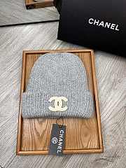 Okify Chanel Wool Beanie Grey/Gray Hat - 1