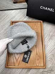 Okify Chanel Wool Beanie Grey/Gray Hat - 4