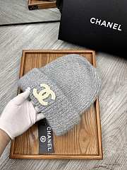 Okify Chanel Wool Beanie Grey/Gray Hat - 3