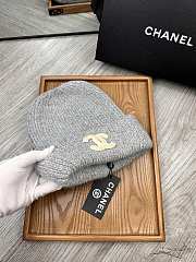 Okify Chanel Wool Beanie Grey/Gray Hat - 2