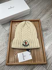 Okify Moncler Wool Beanie Cream Hat - 1