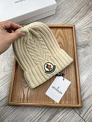 Okify Moncler Wool Beanie Cream Hat - 2