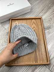 Okify Moncler Wool Beanie Grey/Gray Hat - 2