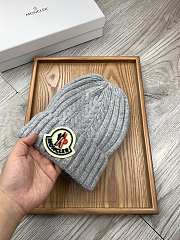 Okify Moncler Wool Beanie Grey/Gray Hat - 3