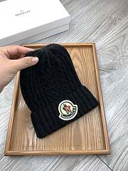 Okify Moncler Wool Beanie Black Hat - 4