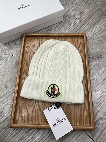 Okify Moncler Wool Beanie White Hat