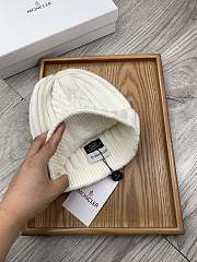 Okify Moncler Wool Beanie White Hat - 2