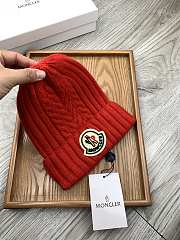 Okify Moncler Wool Beanie Red Hat - 3