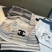 Okify Chanel White Scarf 35x180cm 18360 - 3