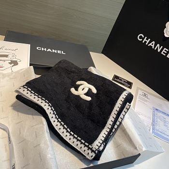 Okify Chanel Black Scarf 70x200cm 18361