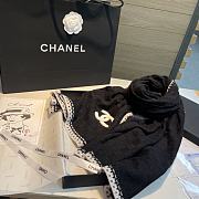 Okify Chanel Black Scarf 70x200cm 18361 - 3