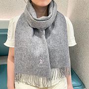 Okify Louis Vuitton Gray/Grey Scarf 32x180cm 18364 - 2