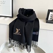 Okify Louis Vuitton Black Scarf 32x180cm 18365 - 1