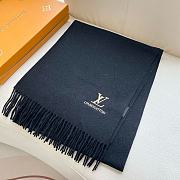 Okify Louis Vuitton Black Scarf 32x180cm 18365 - 4