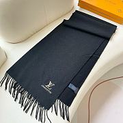 Okify Louis Vuitton Black Scarf 32x180cm 18365 - 3