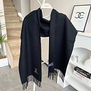 Okify Louis Vuitton Black Scarf 32x180cm 18365 - 2