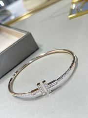 Okify Tiffani Double T Rose Gold Bracelet  - 1