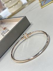 Okify Tiffani Double T Rose Gold Bracelet  - 2