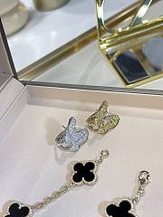 Okify VCA Full Diamond Double Butterfly Earrings - 2