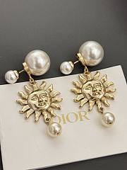 Okify Dior Sun and Pearl Gold Earrings  - 1