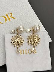 Okify Dior Sun and Pearl Gold Earrings  - 2