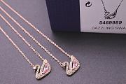 Okify Swarovski Swan Lake Pink Necklace  - 3