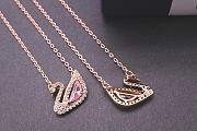 Okify Swarovski Swan Lake Pink Necklace  - 4