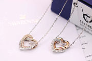 Okify Swarovski Double Heart Necklace - 2