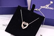 Okify Swarovski Double Heart Necklace - 1