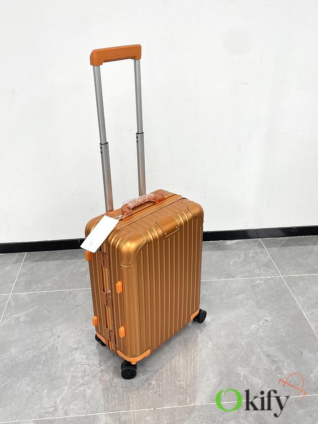 Okify Rimowa Aluminium Mars Orange Suitcase 21 inch  - 1