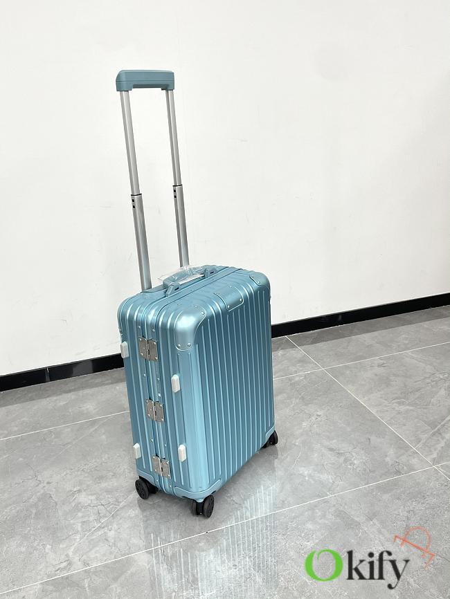 Okify Rimowa Aluminium Artic Blue Suitcase 21 inch  - 1