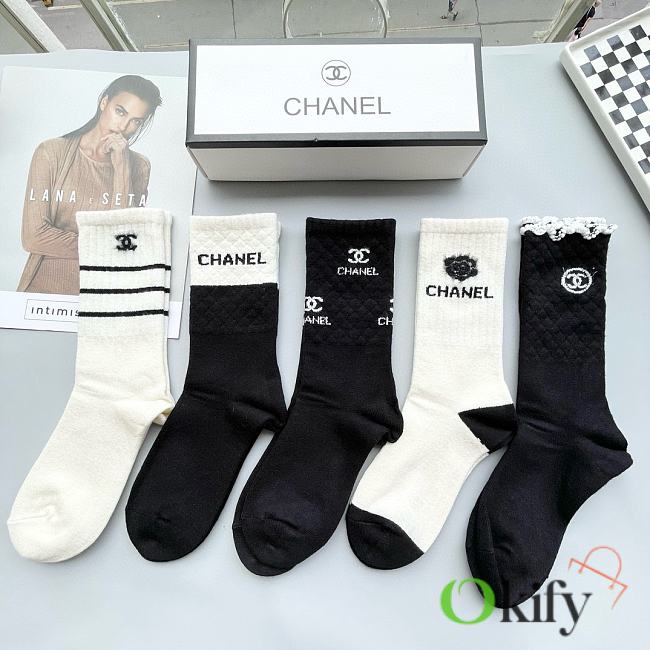 Okify Chanel Set 5 pairs of socks 18396 - 1