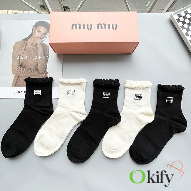 Okify MiuMiu Set 5 pairs of socks 18397 - 1